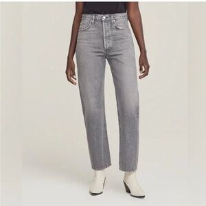 Agolde 90’s Pinch Waist Jeans Narrative Grey sz 26